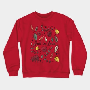 Autumn leaves pattern - Fall in Love Crewneck Sweatshirt